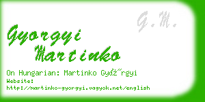 gyorgyi martinko business card